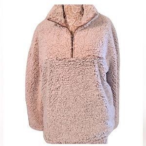 NWT-Thread & Supply 1/4 zip teddy jacket